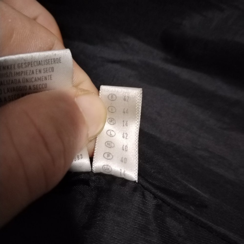 VTG C&A Jacket Women 14 Black Nappa Leather Trench Coat Long Leg Slit Steampunk - Picture 4 of 16